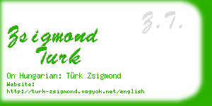 zsigmond turk business card